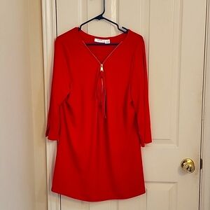 Plus-size red Avenue brand Blouse, size 18